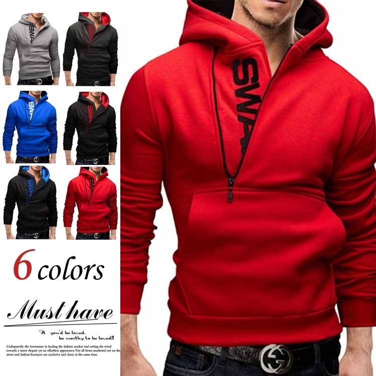 送料無料17新作 パーカー メンズ ジップアップパーカー ボリュームネック スウェット 長袖 秋服 お兄系 Cttt Lovers 通販 Yahoo ショッピング