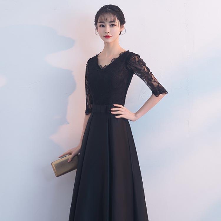 パーティードレス ロング レースワンピース 五分袖 ドレス マキシワンピース ロングワンピース マキシ丈 ミディアム丈 Vネック Aライン 結婚式 パ Fkc159 Lovers 通販 Yahoo ショッピング