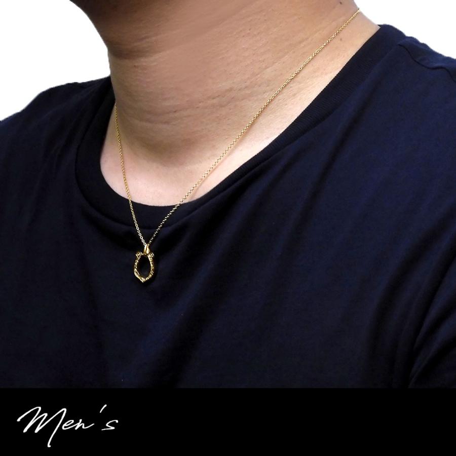 ダイヤモンド ゴールド ネックレス 無料 幸運の馬蹄 メンズ レディース セットも有り シルバー925 SN26-009-0