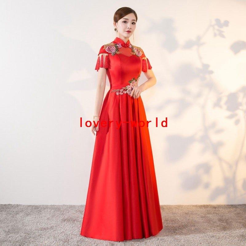 信頼 チャイナドレスワンピースチャイナ風ワンピースロングワンピースドレスワンピースチャイナ服ロング丈ボリューム刺繍花柄半袖シースルー 2600a0b1 Lovery World 通販 Yahoo ショッピング 人気ブランドを Www Doctor Plan Com