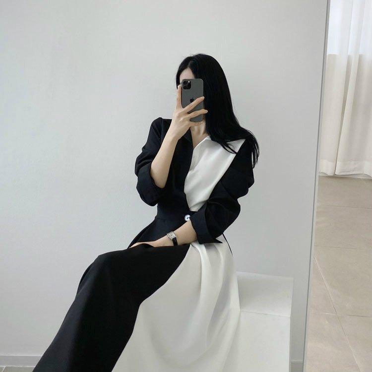 お求めやすく価格改定 バイカラー ウエストマーク ロング丈 長袖 レディースファッション レディース ワンピース ベージュ 可愛い Pks19 ナチュラル 繊細 シンプル ブラック魅力的 ワンピース カラー ベージュ Gordoscoxinha Com Br