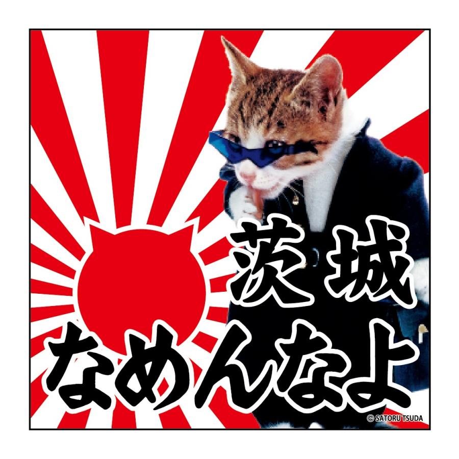 なめんなよ　なめ猫ステッカー　ご当地 ：茨城なめんなよ｜lovescompany2013