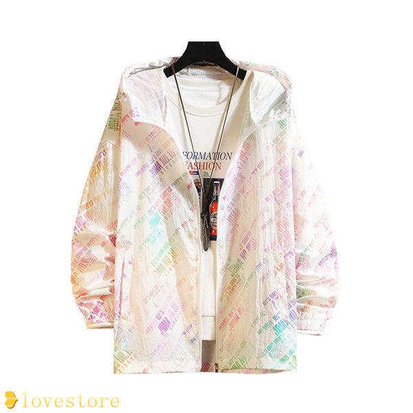 限定特価 日焼け止め服 ウインドブレーカー レディース おしゃれ 英字柄 全3色 薄手 超軽量 通気性 大きいサイズ ゆったり 長袖 フード付き Simbcity Net