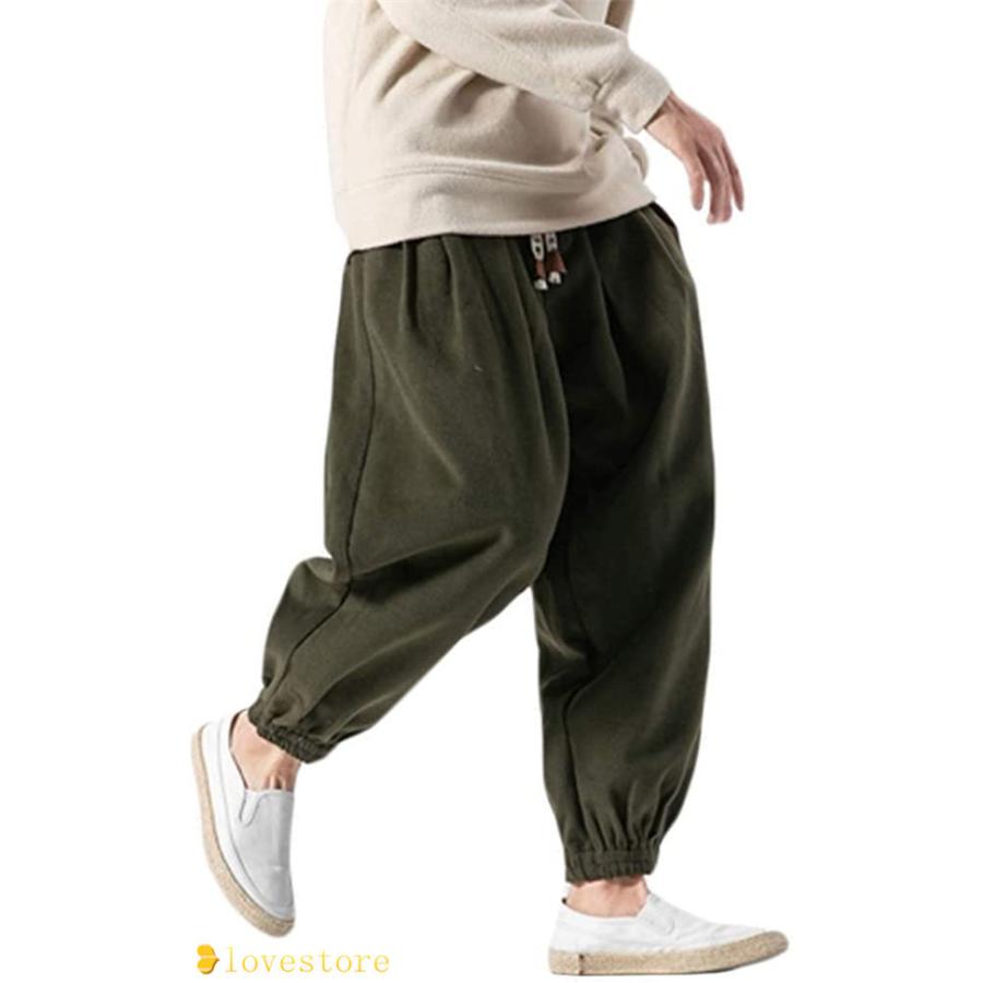 春 夏 秋 冬 お試し価格 サルエルパンツ ワイドパンツ メンズ アラジンパンツ 厚手 ゆったり 薄手 ロング丈 ビッグシルエット ゆるゆる 無地