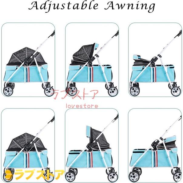 ペットカート 犬 カート いぬ用 バギー 4輪バギー 猫 リュック ペットカート 犬 カートいぬ用 (Color : Blue) ペットカート 犬