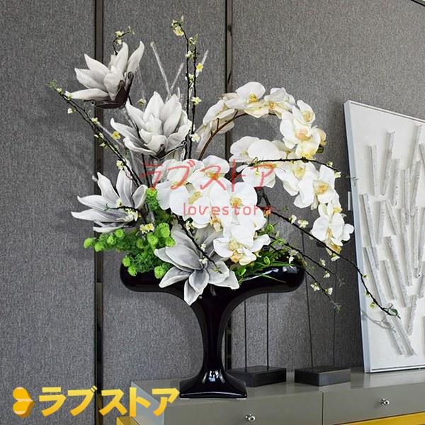 販売新販売 造花盆栽WTHガラス花瓶フラワーアレンジメント花鍋偽の花の家のオフィス装飾の家の装飾 造花