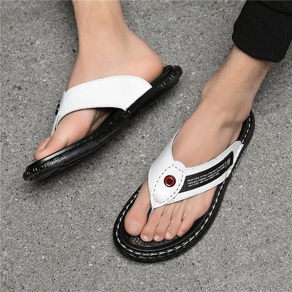 69 Off トングサンダル メンズ ビーサン レザー カジュアルサンダル 鼻緒付き スリッパ 軽量 履きやすい 滑り止め お洒落 男性用 かっこいい Tonna Com