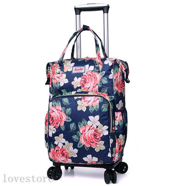 キャリーバッグ ショッピングカート 4輪 軽量 大容量 花柄 おしゃれ 新しいコレクション 高さ調節 持ち転び 食品 ペットボトル 折りたたみ お酒 耐荷重