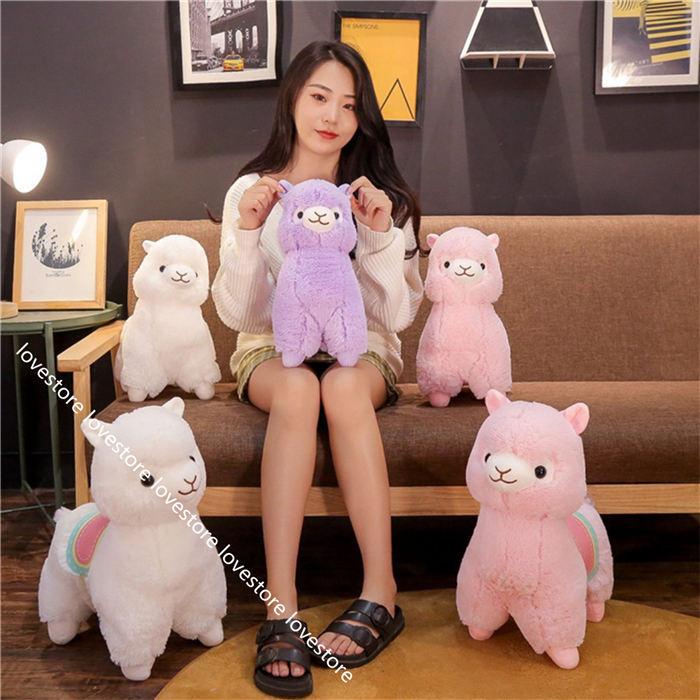 アルパカ ぬいぐるみ 縫い包み ふわふわ 萌え萌え ｐｐコットン かわいい 立ち姿 ポニー抱き枕 小さめ 癒し系 耐久性 ソフト 軽量 在庫処分