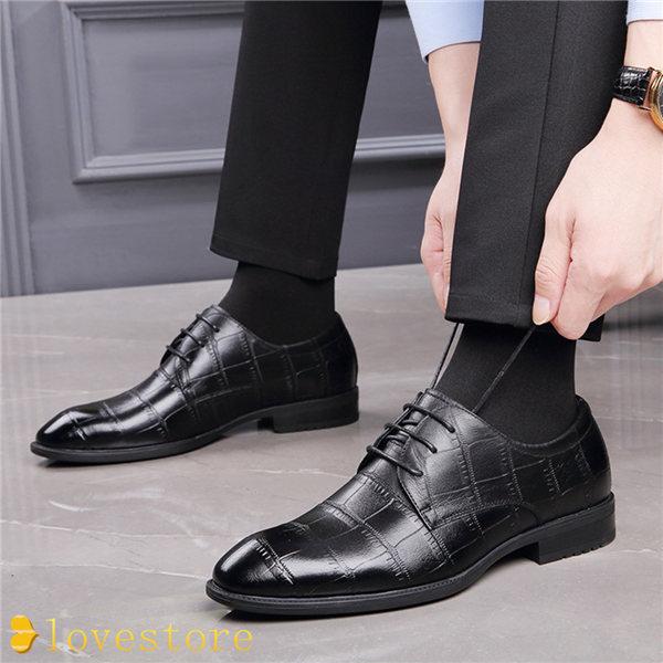 Finalsale対象商品30 Off 革靴 メンズ ビジネスシューズ レースアップシューズ 外羽根 韓国風 紳士靴 牛革 防滑 防水 通気 ドレスシューズ オシャレ チェック柄 在庫限りセール Glicoapp Com Br