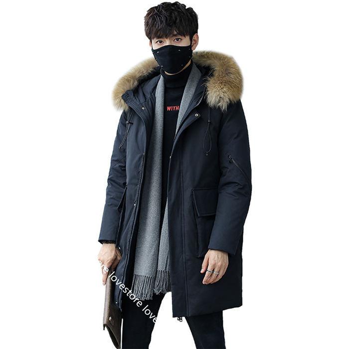 楽天ランキング1位 ダウンコート メンズ 冬用 ロングコート 厚手 ホワイトダックダウン 暖かい 韓国 スリム 中綿ジャケット 大きいサイズ 防風 保温 冬服 超大特価 Emcc Ps