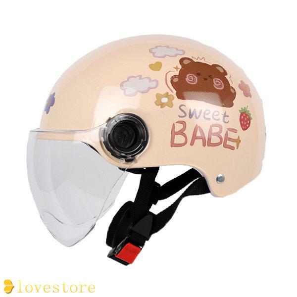 1422円 最高品質の フルフェイス バイクヘルメット 原付用 春夏秋 ジェットヘルメット オートバイ クリアシールド スモークシールド 可愛い 男女兼用 耐衝撃