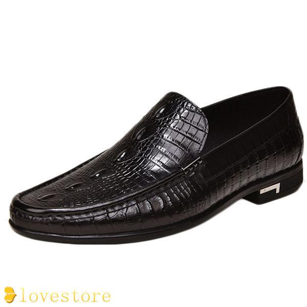 直送商品 革靴 本革 ローファー メンズ クロコ型押し ビジネスシューズ スリッポン レザー 定番 スリップオン 紳士靴 春夏 秋冬 シンプル 男靴 激安 質屋 Www Superavila Com