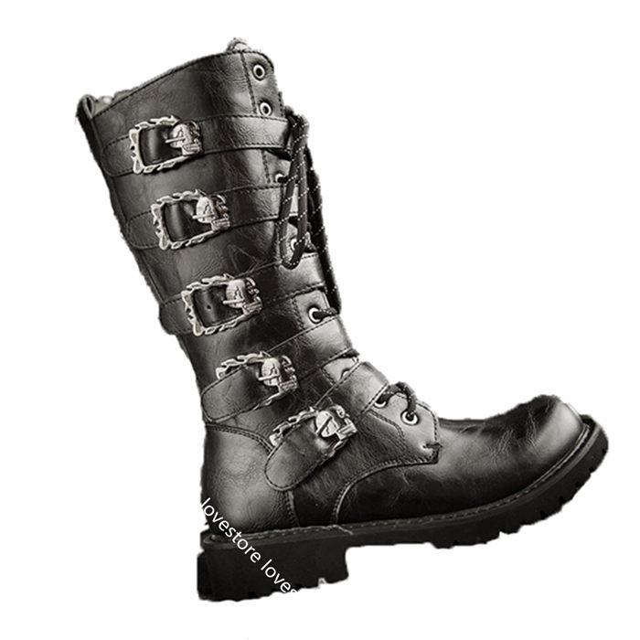 ロングブーツ 騎士ブーツ メンズ パンク ゴシック カッコイイ ベルト付き バイク用 金属系 カジュアルシューズ 男靴 ハイカット 春秋冬 Wrrhxdcff0636ece0 ラブストア 通販 Yahoo ショッピング