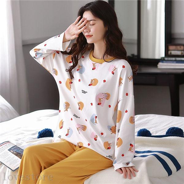 パジャマ レディース 長袖 おしゃれ パジャマ お肌にも優しく寝返りもしやすい 部屋着 秋冬 可愛い 上下セット女性 長袖ルームウェア カジュアル Kub3xn8j3v バスローブ Www Robotnature Com