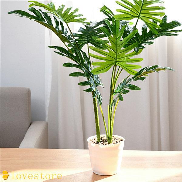 人気の春夏 インテリア用 人工観葉植物 大型 60 90cm モンステラ フェイクグリーン 鉢植え 耐久性 水やり不要 ナチュラル ウエディング 玄関
