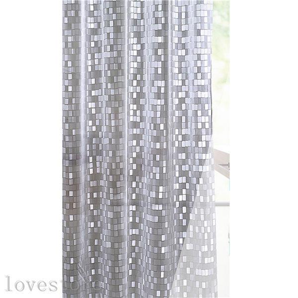 多様な ユニットバス用 バスカーテン モザイク 玉石 透明感 間仕切り 防カビ 遮光 軽量速乾 0cm 防寒 丈180 おしゃれ 保温保冷