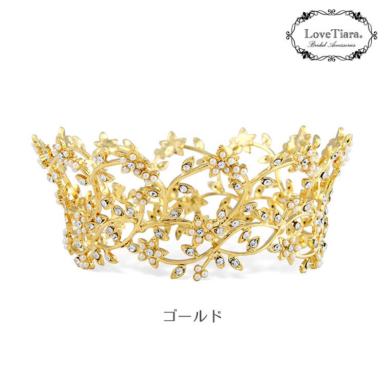 クラウン ティアラ 子供用 髪飾り 結婚式 文化祭 卒業式 ウェディング 王冠 カチューシャ キッズ フラワーの画像