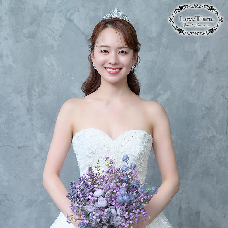 ラブティアラのウェディングティアラ エレガントスワールティアラ カチューシャ・クラウン パール