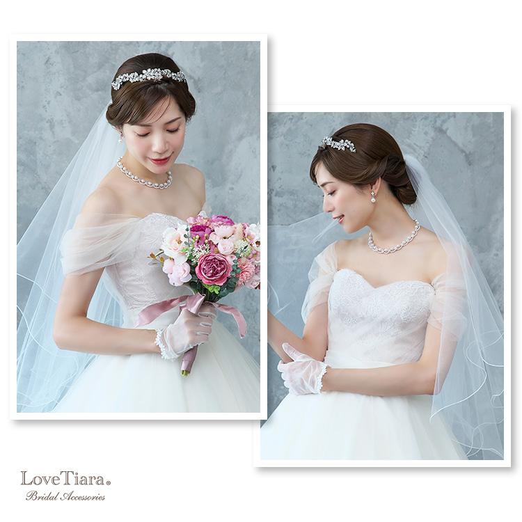 ネックレス イヤリング ピアス ウェディング 結婚式 パール パーティー キラキラ アジャスター 長さ調節 レディース 女性 フローラル ジルコニア チョーカー_6
