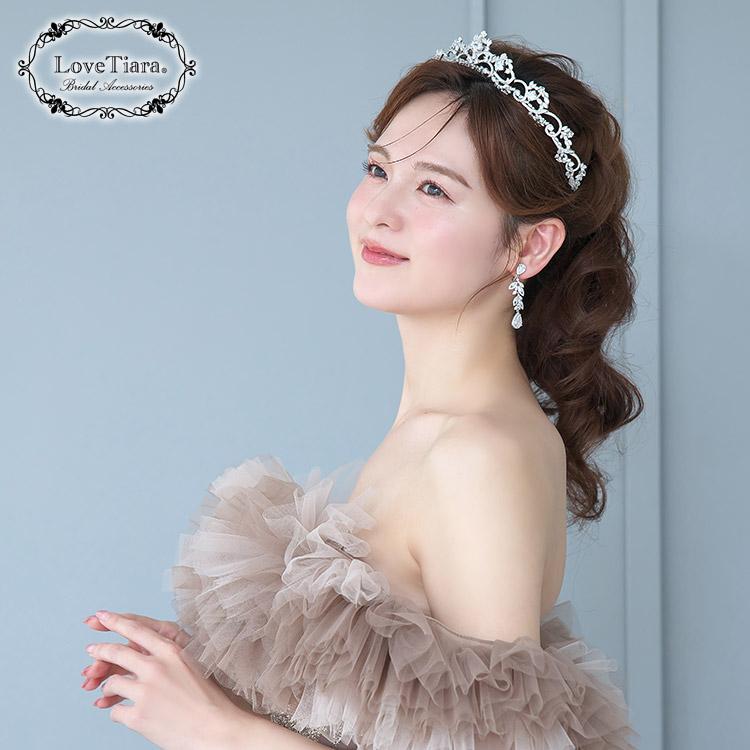 ティアラ カチューシャ 髪飾り 結婚式 花嫁 ヘッドアクセサリー