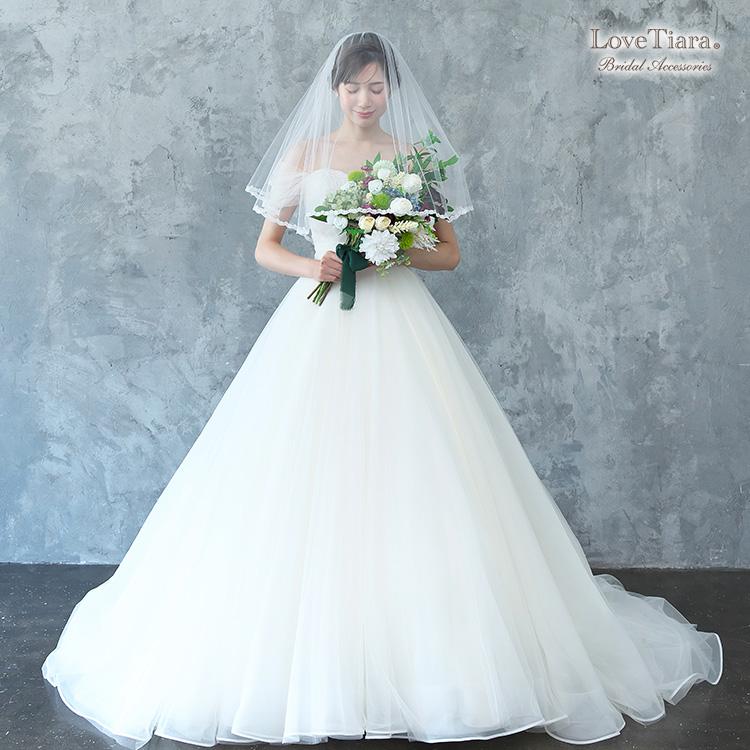 べール ウエディング 結婚式 ウェディング ロング ミディアム 60 80