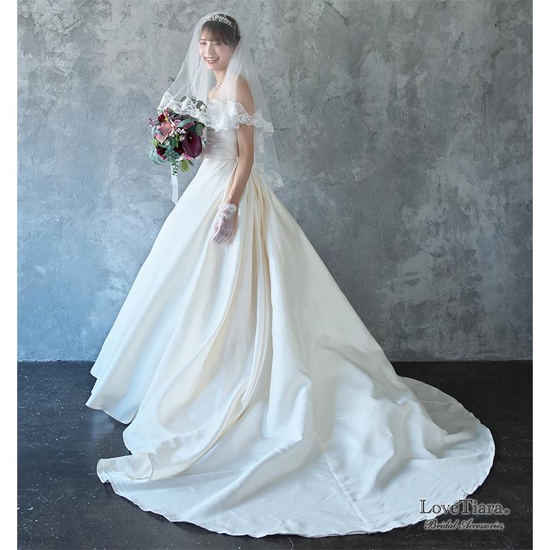 べール ウエディング 結婚式 ウェディング ロング ミディアム 60 80