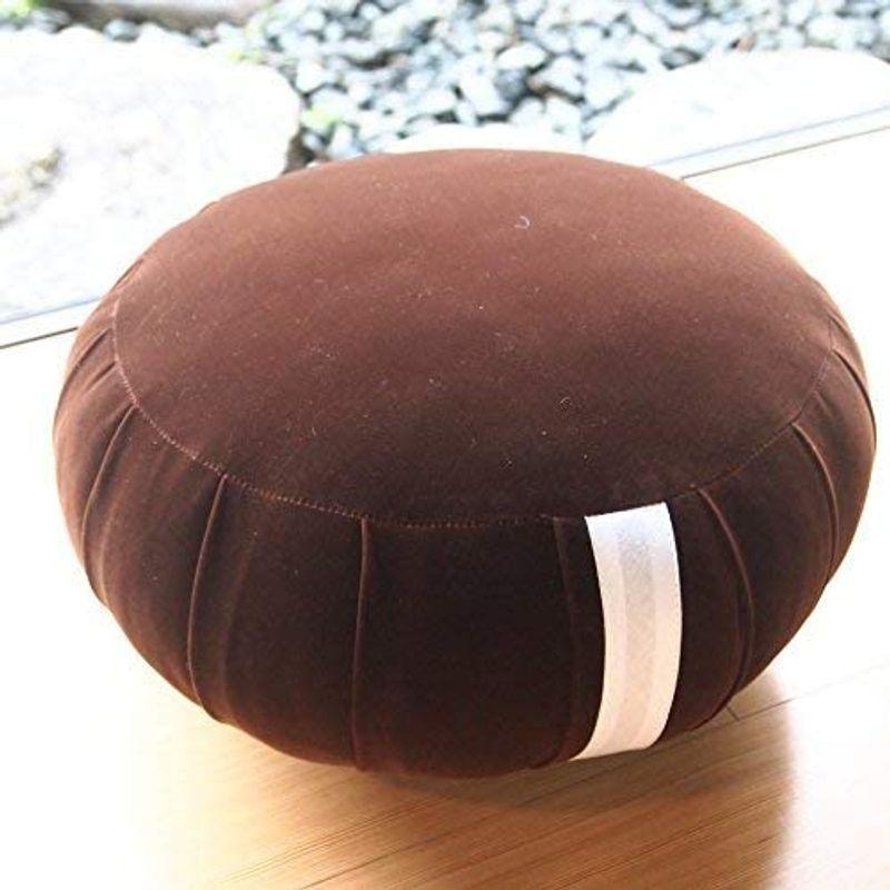 国産 ヨガ座布団 yoga クッション 瞑想 座禅 座布団 ハンドメイド おじゃみ (３０ｃｍ， 茶 ビロード) ヨガ座布団 yoga クッション 瞑想 座禅 座布団 ハンドメイド おじゃみ ３０ｃｍ， 茶 ビロード