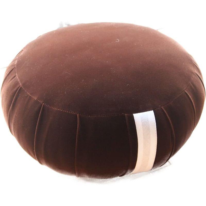 国産 ヨガ座布団 yoga クッション 瞑想 座禅 座布団 ハンドメイド おじゃみ (３０ｃｍ， 茶 ビロード) ヨガ座布団 yoga クッション 瞑想 座禅 座布団 ハンドメイド おじゃみ ３０ｃｍ， 茶 ビロード