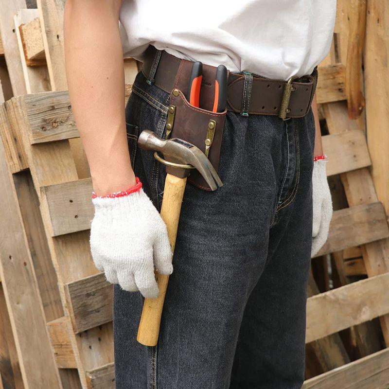完成品TOURBON ハンマーホルダー 革製 小物入れ ツールホルダー 作業 制服、作業服 TOURBON 本革 ハンマーホルダー ベルトに取り付け