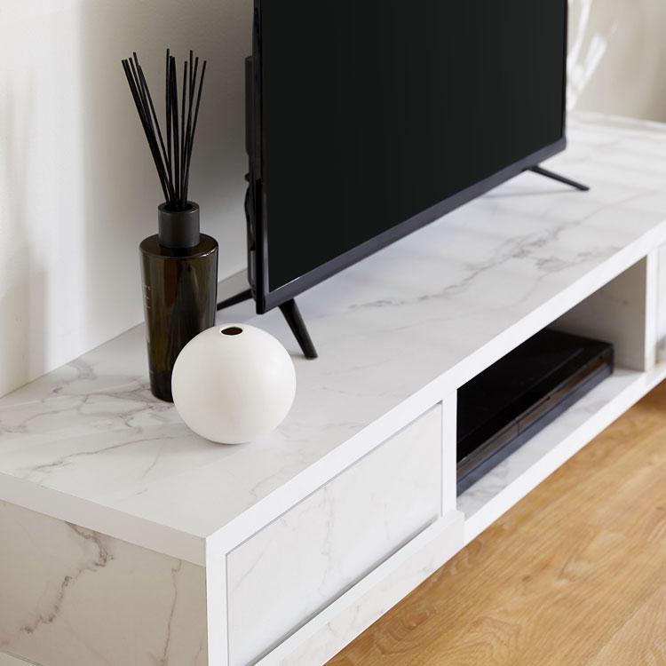 LOWYA テレビ台 マーブル柄 140cm テレビボード ローボード TV台 LOWYA テレビ台 マーブル柄 140cm テレビボード ローボード TV台