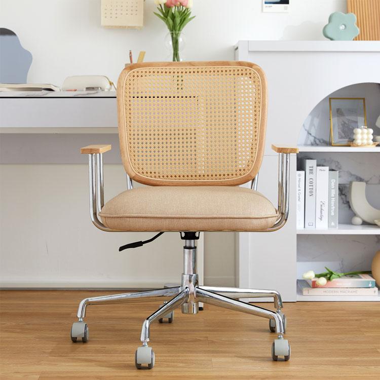 LOWYA（ロウヤ） デスクチェア ラタン調チェア おしゃれ オフィス