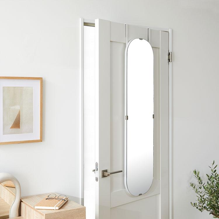 LOWYA（ロウヤ） ドア掛けミラー 全身鏡 壁掛け鏡 ドアミラー 楕円形