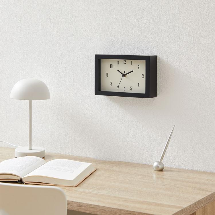 LOWYA（ロウヤ） 置き掛け 2WAY時計 設置 静音 シンプル デザイン 幅