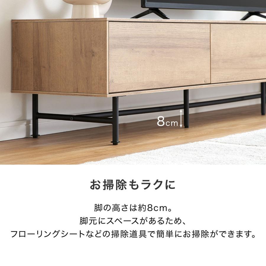 テレビ台 テレビボード ローボード テレビラック 180cm 収納 TV台 TVボード シンプル 収納棚 木製 おしゃれ ナチュラル 大容量 ロウヤ LOWYA｜low-ya｜13