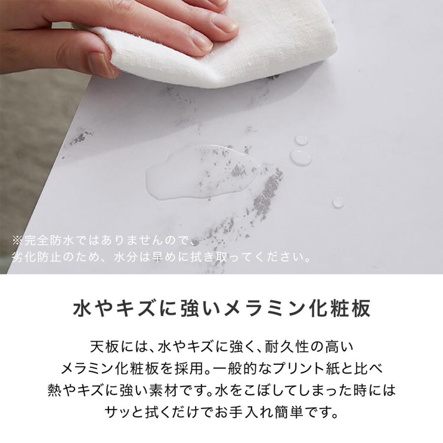 デスク 幅100cm 大理石柄 大理石風 マーブル ホワイト おしゃれ
