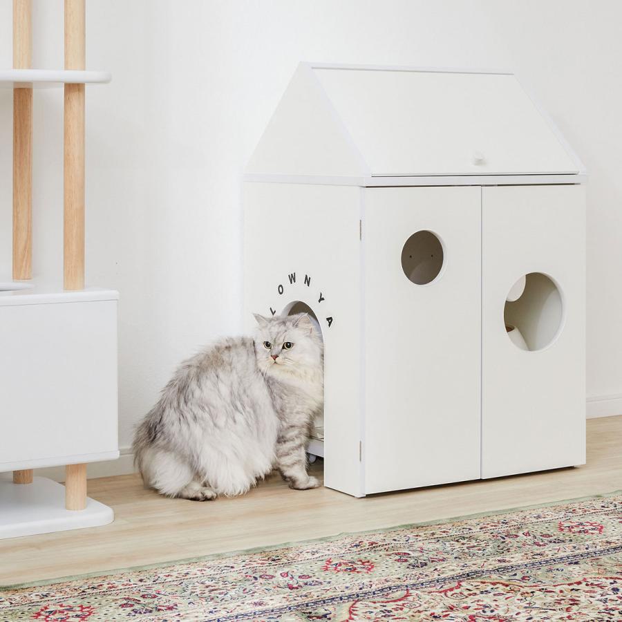 LOWYA（ロウヤ） 猫 ネコ ねこ トイレ収納 ネコトイレ収納 ペット用品