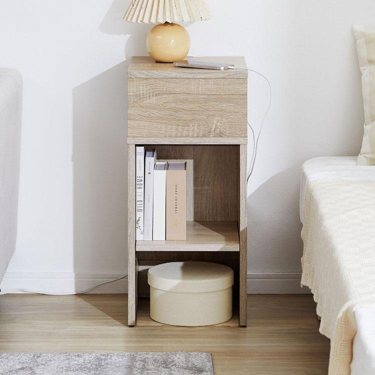 LOWYA サイドテーブル テーブル 収納棚 棚 収納 本棚 ベッド