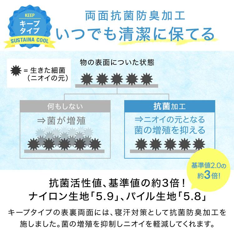 冷感敷きパッド クイーン Q ベッドパッド 冷却 夏用 クール マットレスパッド ひんやりパッド 接触冷感 抗菌防臭 吸湿放湿 リバーシブル 洗える ロウヤ LOWYA｜low-ya｜13