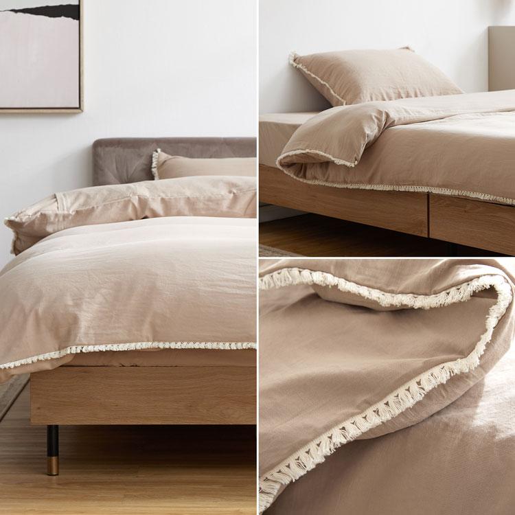 LOWYA 掛布団カバー 3点セット S シングル ボックスシーツ 枕カバー