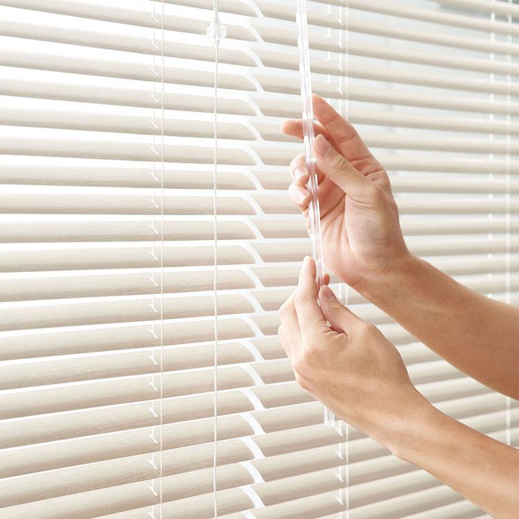 LOWYA（ロウヤ） ブラインド アルミ カーテン 遮光 木目調 木目柄 幅