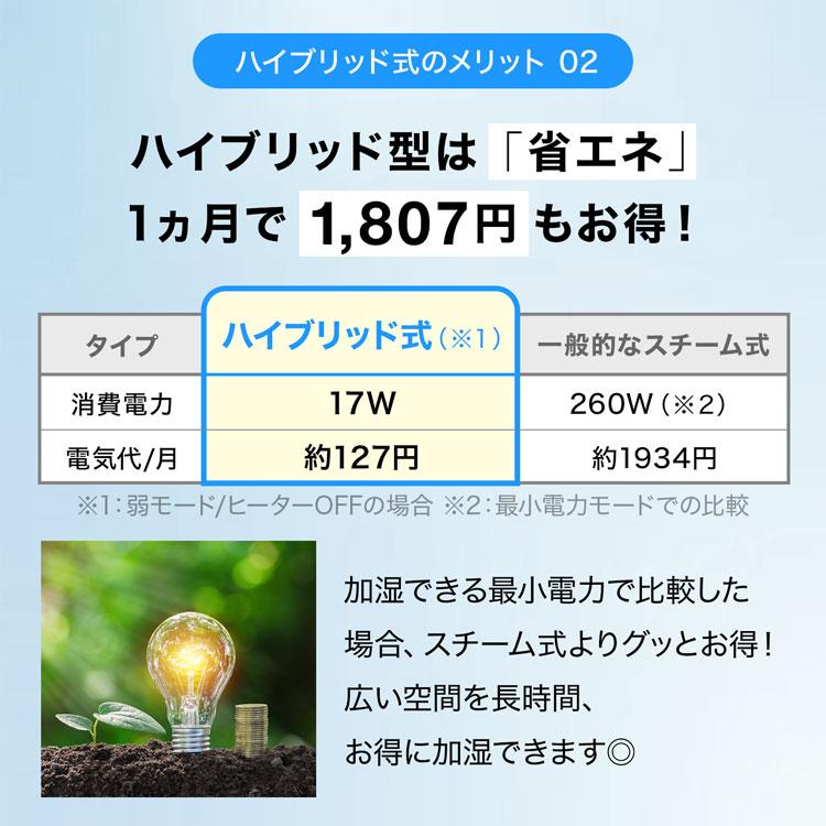 LOWYA（ロウヤ） 加湿器 加湿機 ハイブリッド式 加熱超音波式 アロマ