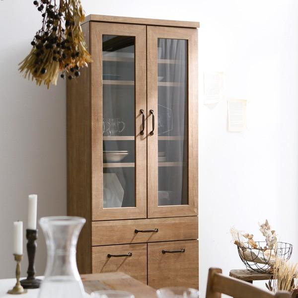 LOWYA キッチン収納 食器棚 完成品 キッチンボード おしゃれ