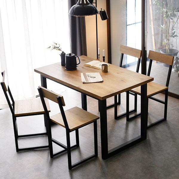 LOWYA ダイニング テーブル セット 4点 5点 120cm幅 突板 ベンチ