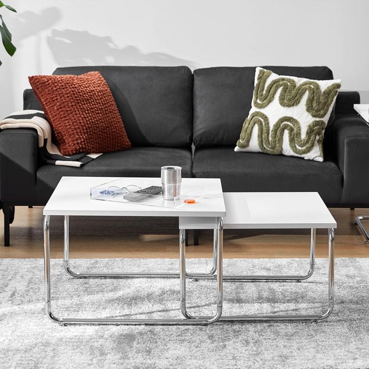 LOWYA（ロウヤ） ネストテーブル ローテーブル テーブル 2個セット