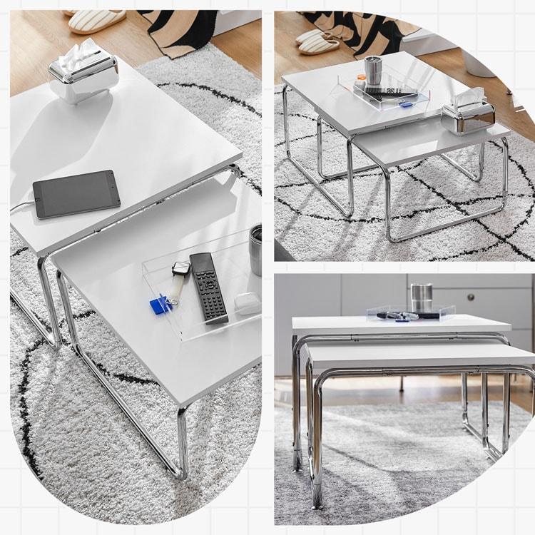 【LOWYA新作】ロウヤ　ミッドセンチュリー風　ネストテーブル ミッドセンチュリー風 ネストテーブル [幅53/幅60] | 【公式】LOWYA