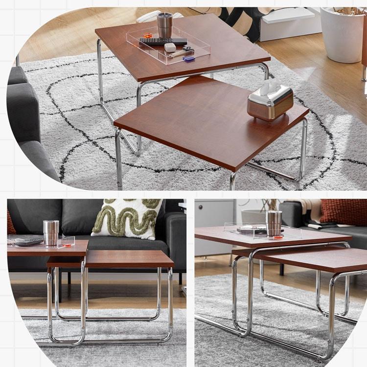 LOWYA（ロウヤ） ネストテーブル ローテーブル テーブル 2個セット