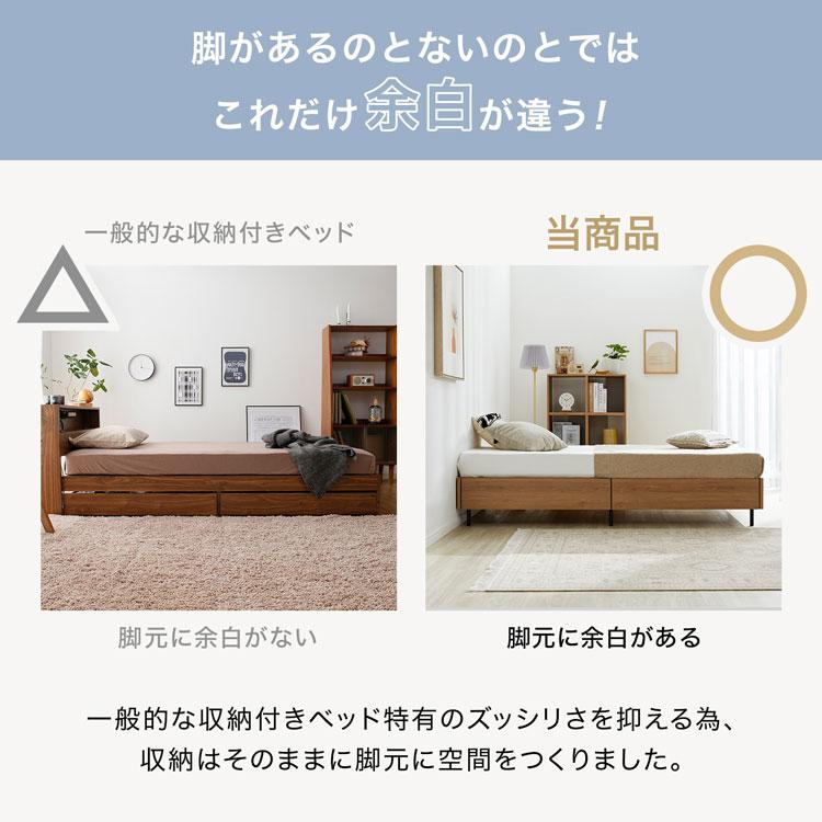 LOWYA ダブルベッド　収納付き、マットレス付き LOWYA（ロウヤ） ベッド マットレスセット D ダブル 収納 収納付ベッド
