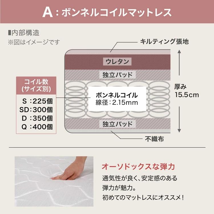 LOWYA（ロウヤ） ベッド マットレスセット S シングル 収納 収納付