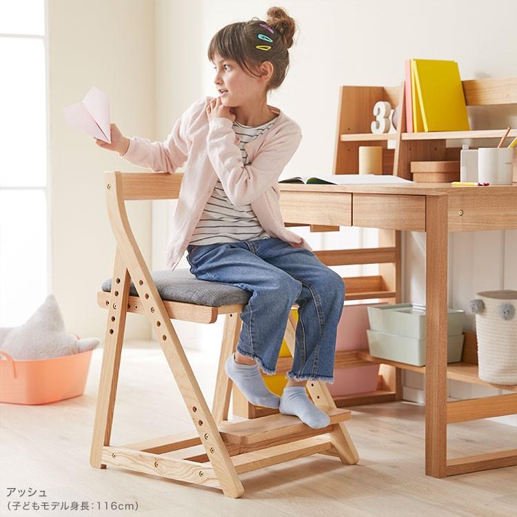 椅子 学習椅子 キッズチェア おしゃれ 幅45cm チェア 子供 子ども 子供部屋家具 キッズ イス 高さ74cm 入学 子供 木製 リモート テレワーク ロウヤ LOWYA｜low-ya｜20